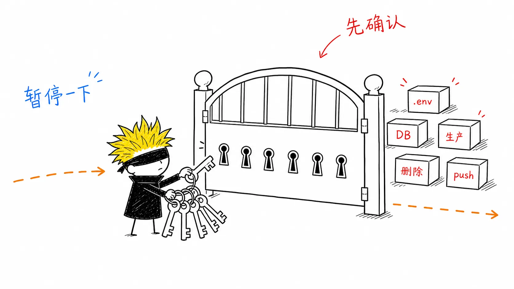 ikun 用六点确认钥匙打开高风险任务门禁